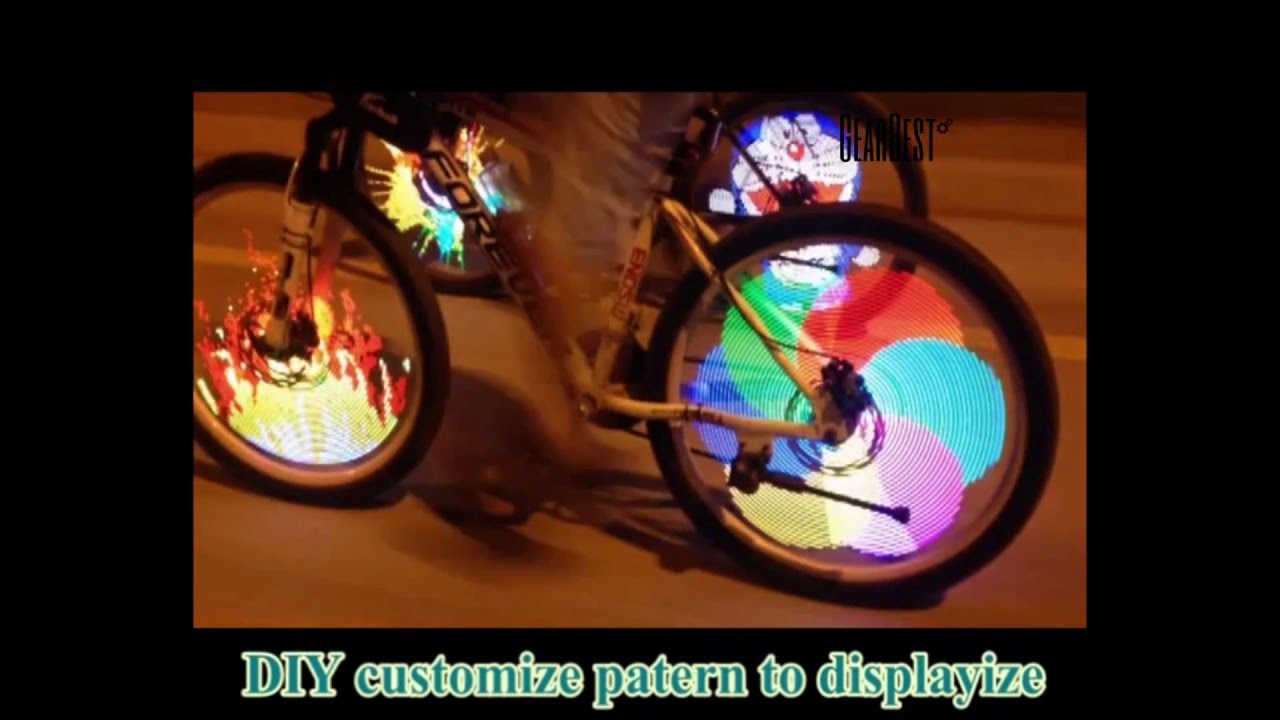 Tulas Night Riding Accessories Waterproof Programmable Bicycle Rim Lights USB Rechargeable DIY LED Bike Wheel Spoke Light
