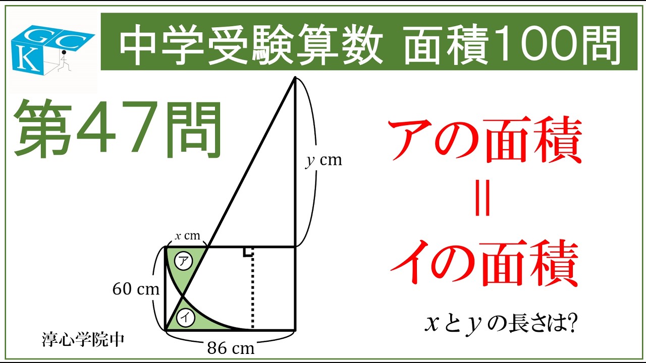 Junior High School Entrance Exam Math: 100 Area Problems, Problem
