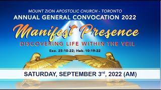 Annual General Convocation | Saturday, September 3rd, 2022 ( Day Session)