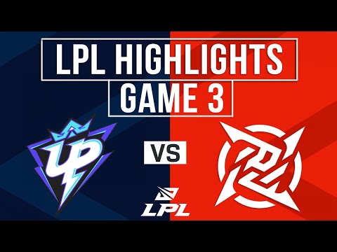 UP vs NIP Highlights Game 3 | LPL 2025 Split 3 | Ultra Prime vs Ninjas in Pyjamas