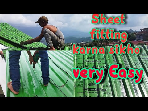 How do you install metal roofing sheets?|| Roofing Sheets Fitting || छत शीट