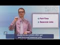 ASL: Part-Time and Seasonal Jobs (Captions & Audio)