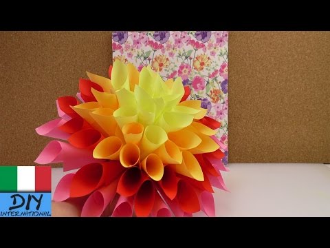 Mazzo di fiori super colorato / fiori di carta fai da te