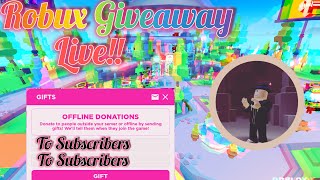 (🛑 Live) Robux Giveaway to my subs! | Roblox | Road to 8k subs!