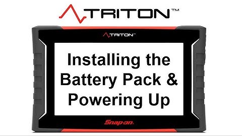 Installing the Battery & Powering Up | TRITON™ Training | Snap-on Diagnostics UK