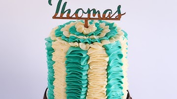 Two Toned Buttercream Ruffle Cake Tutorial- Rosie