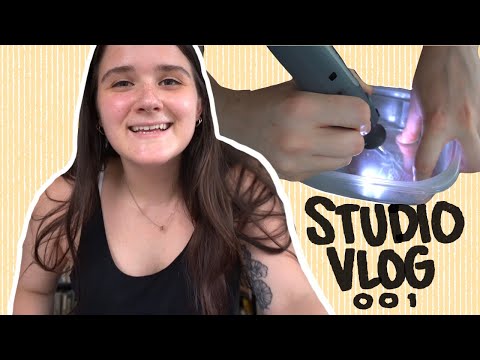 studio vlog 001 | procrastination, money talk, dremel drawing on glass + a lil bit of packing orders