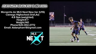 Details Aidan Pham | 2026 | Rsl Mlsnext new tier Update