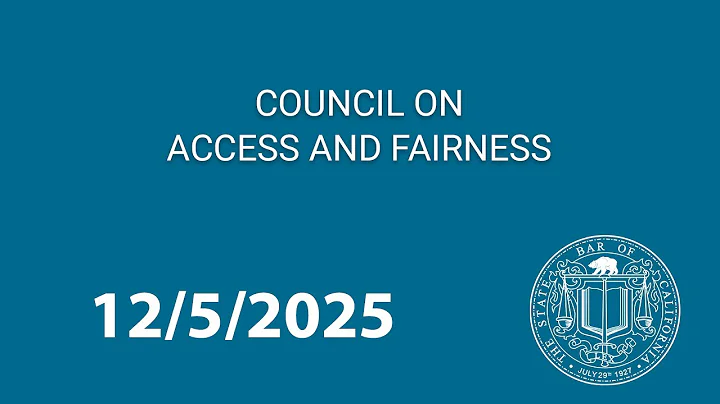 Council on Access and Fairness 12-5-2025