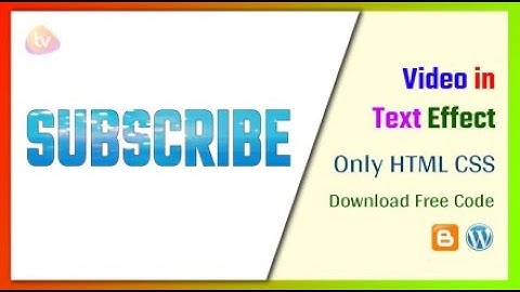 Video in text effect html css
