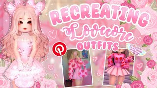 Recreating Lovecore Pinterest Outfits ✨ | Royale High Roblox