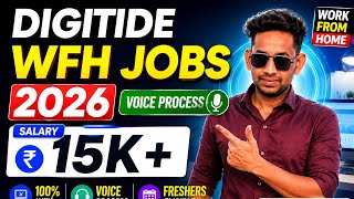 Permanently Work From Home 🏠 Jobs || Digitide Is Hiring For Voice Process ||100% Remote Jobs Profile