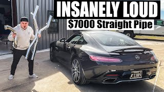 Making my AMG GTS INSANELY LOUD! (Straight Pipe Turboback Exhaust install)