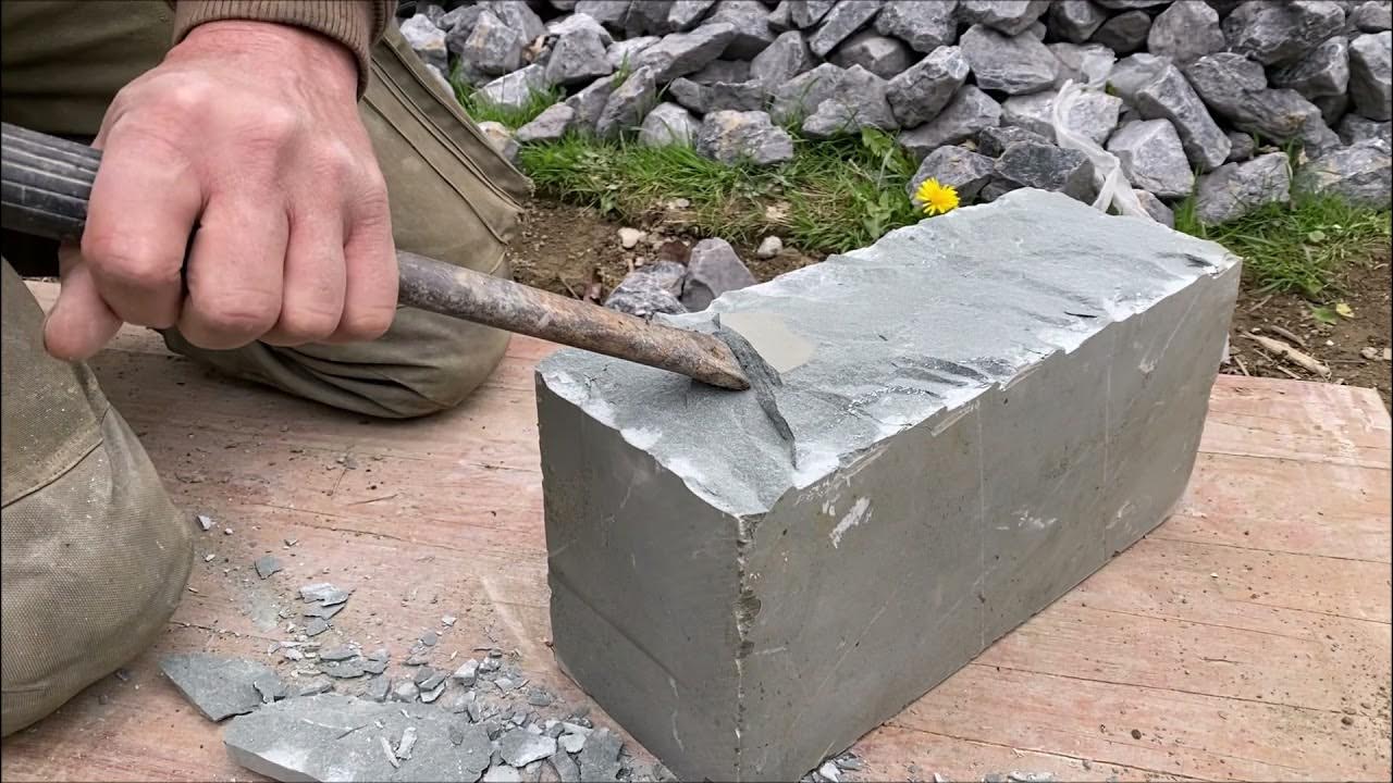 Naturstein bearbeiten Bossieren YouTube