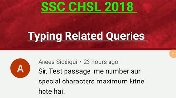 Numbers & Special Characters in a Passage || SSC CHSL 2018 TYPE TEST DEST TEST