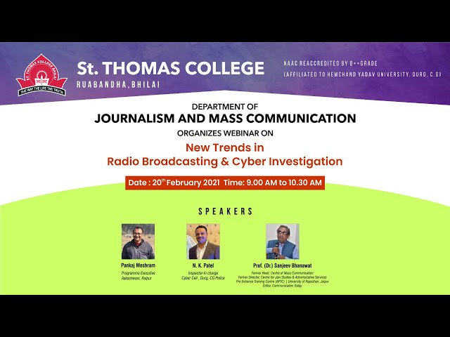 Webinar on New Trends in Radio Broadcasting & Cyber Investigation