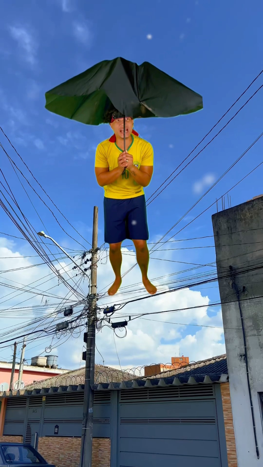 O GUARDA CHUVA VOADOR ? #shorts #viralvideo