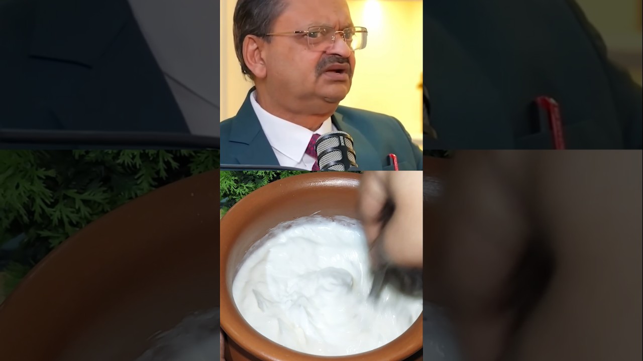 Dr Subhash Goyal explain the currect way to eat curd #shorts #viral #ayurvedic#ytshorts 👌👌👍😋😋🤤😴👌