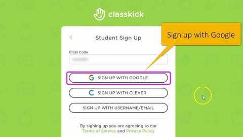 Students going to first classkick with Google account