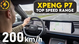 XPENG P7 Top speed range test