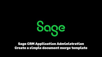 Sage CRM: Create a Simple Document Template