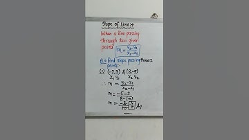 Slope of a line passing through two points