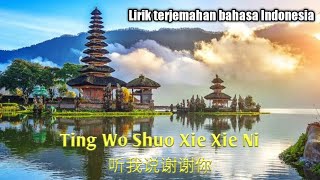 Ting Wo Shuo Xie Xie Ni 听我说谢谢你, lirik terjemahan bahasa Indonesia