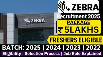 💼 Zebra Technologies Hiring Freshers – ₹5 LPA Package | 2025/24/23/22 Eligible | Apply Now!