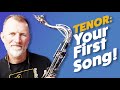 Saxophone lesson   beginner tenor first song