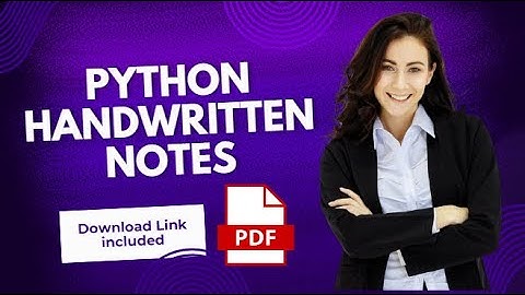 Free Handwritten Python Notes