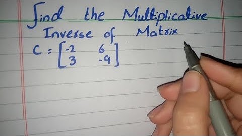 How to find the Multiplicative Inverse of the Matrix | Matrix Class 9 | 10 | 12 | math class channel