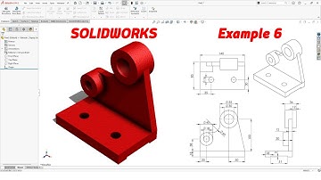 SolidWorks Tutorial – Intermediate Example 6 | Part & Drawing Practice