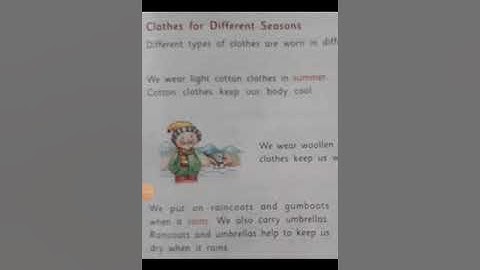 Class 2 EVS Different types of clothes by archana sonkar