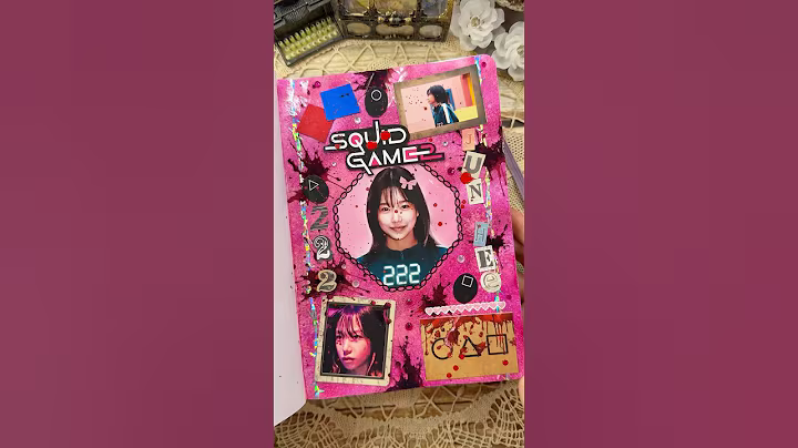 ASMR journal Squid Game Jun Hee🦑🎲🕹️🎰|#asmr #squidgame #scrabooking #journaling #fyp #diy #viral