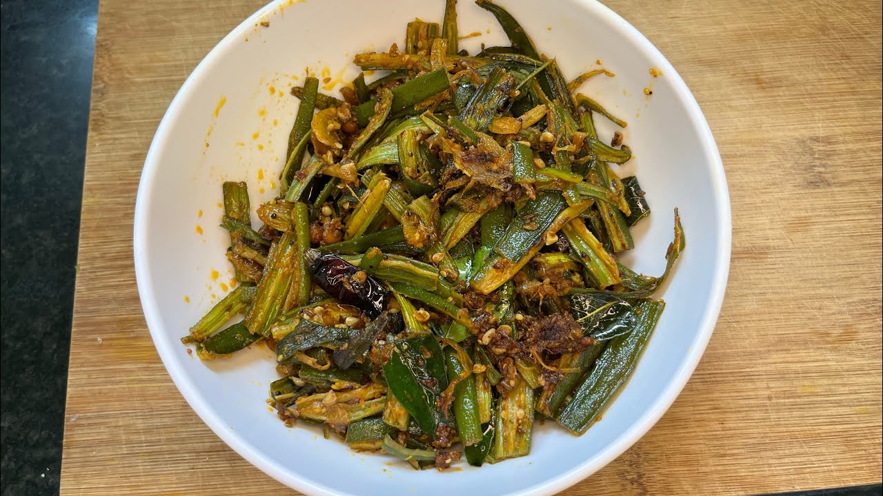 How to prepare lady finger and Sesame powder fry in telugu Bendkaya