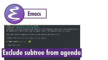 Org-mode - Exclude subtree from agenda