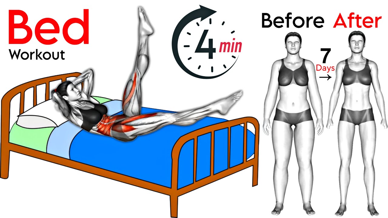 4 Minute Bed Exercises to Flat Belly in 7 Days 