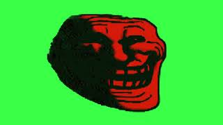 Troll face red - green screen