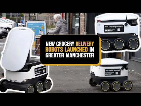 Watch How These Robots are Revolutionizing Grocery Delivery in Manchester!