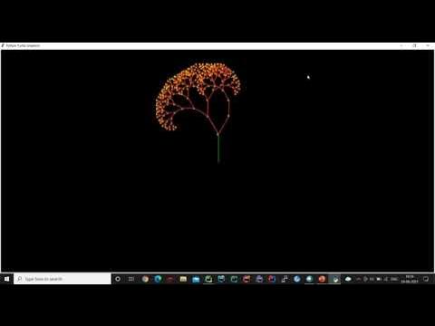 Fractal tree using Python Turtle | Source Code in the Description Box ...