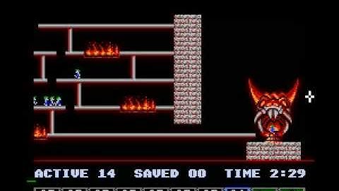 Lemmings (NES) fun level 17 solution