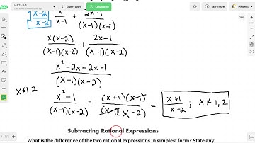 8-5 Adding and Subtracting Rational Expressions - H Alg 2