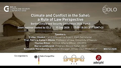 IDLO at Berlin Climate and Security Conference: Conflict in the Sahel: a Rule of Law Perspective