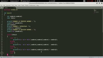 Programmer une calculatrice en langage C