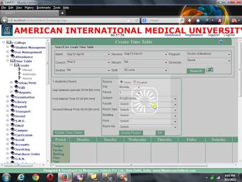 Create Time Table