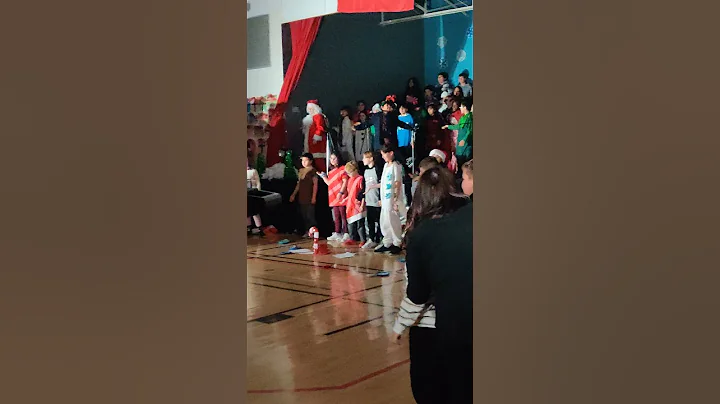 Christmas concerts.Jenya with her friends at Grade 3 Robert Smith school Selkirk Manitoba.
