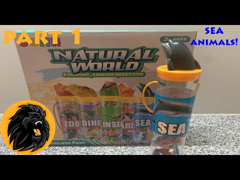 Sea Animals Toys Collection 🐢 Part 1 Turtle Crab Otter Blow Fish Natural World Ocean Animal Toy Set