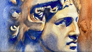 Greek Idealism Part 2 | Using a Limited Watercolour Palette | Alexander the Great