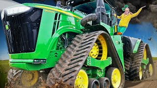 Driving BIG Tractors With Brecky Breck | Farm Machines & Tractors In The Springtime