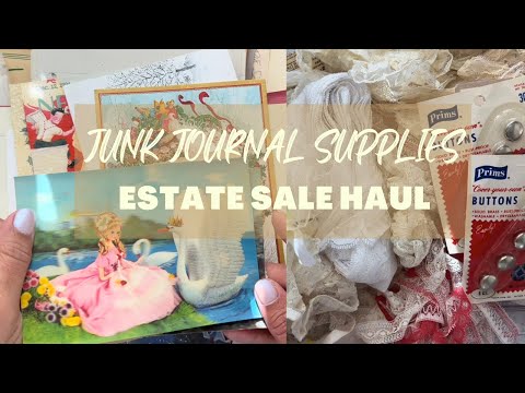 Estate Sale Haul | Junk Journal Supplies | What $35 Got Me!!
